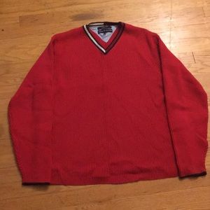 Tommy Hilfiger Red  men’s heavy sweater lambswool